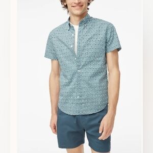 J. Crew Atlantis Navy Floral Print Short Sleeve Casual Shirt XS